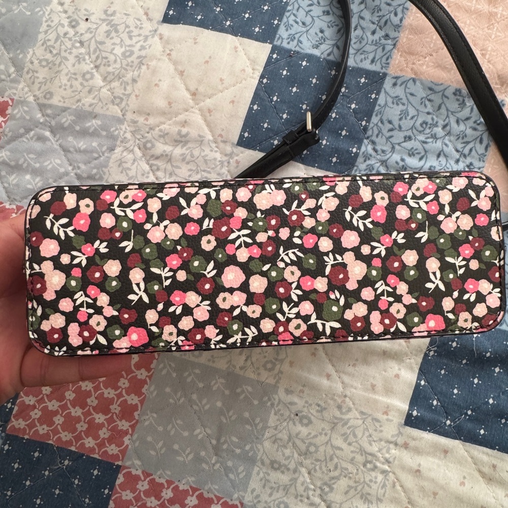 Kate Spade Black and Pink Floral Crossbody Bag - Picture 2 of 5